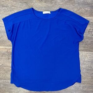 89th & Madison royal blue blouse top shirt size medium M B154